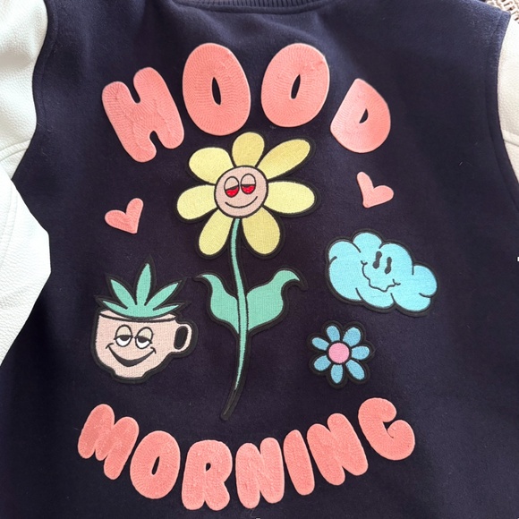 RokuStudio Hood Morning Navy and White Varsity Jacket Size Medium NWT - Picture 6 of 14